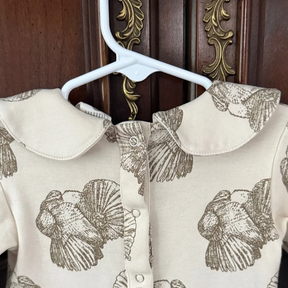 Kate Quinn Cream Turkey Bubble Romper Size 12-18M - Picture 6 of 6